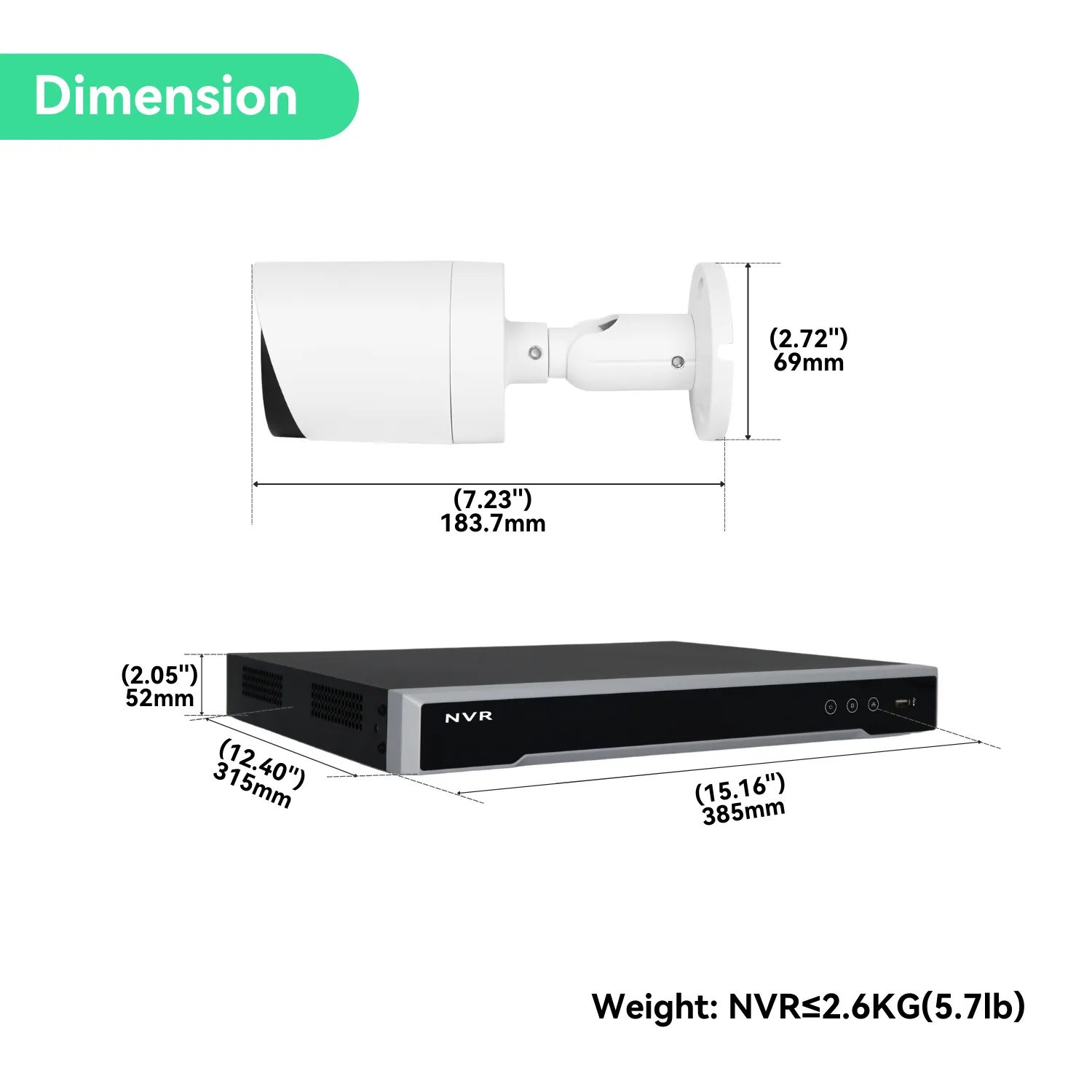 16 Channel 4K IP PoE Security Camera System 16ch 4K NVR and 12 8MP Colorful Night View Bullet PoE IP Cameras with 4TB HDD Support Audio Night Vision POE Plug-n-Play (KIT1612C8)