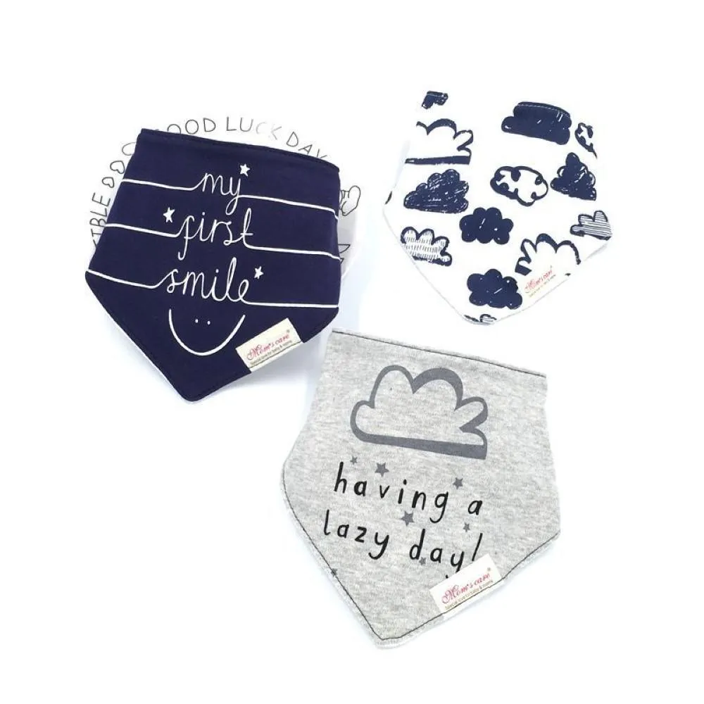 3PCS Baby Cotton double-layer thick waterproof Bibs Baby Accessories Wholesale