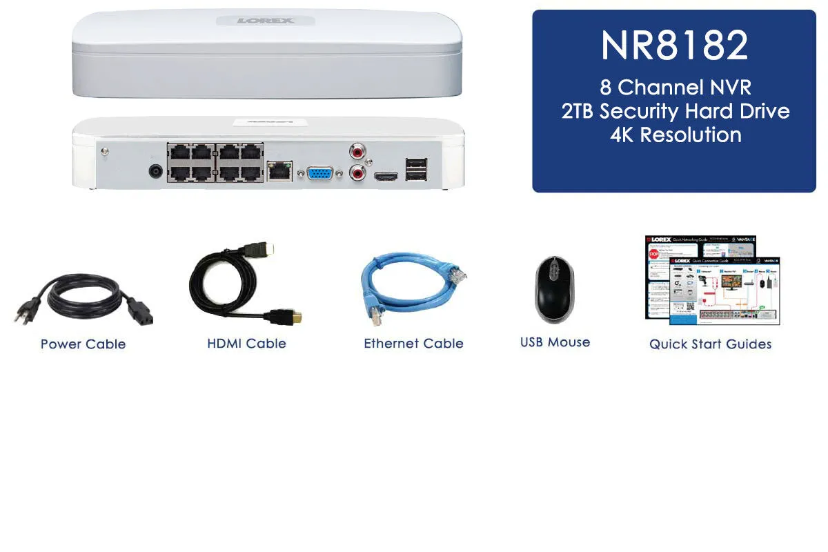 4K ULTRA HD NVR with 8 Channels and Lorex Cloud