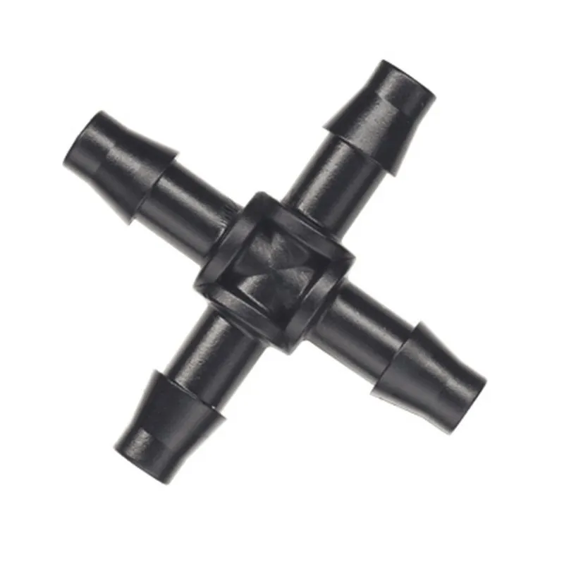 4mm Cross Connector -  Barbed