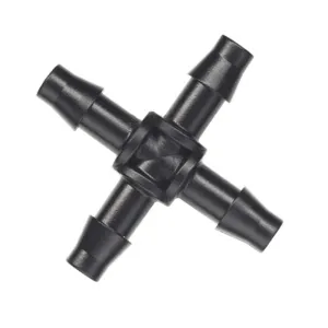 4mm Cross Connector -  Barbed