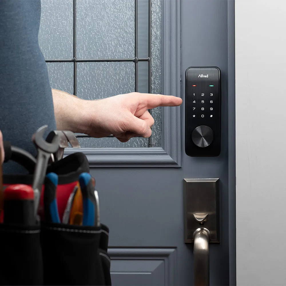 Alfred DB2-B Smart Door Lock Deadbolt Touchscreen Keypad, Pin Code   Key Entry   Bluetooth, Up to 20 Pin Codes