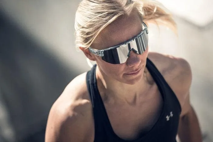 Bliz Matrix Sport Sunglasses (Smoke Blue/Transparent Ice)