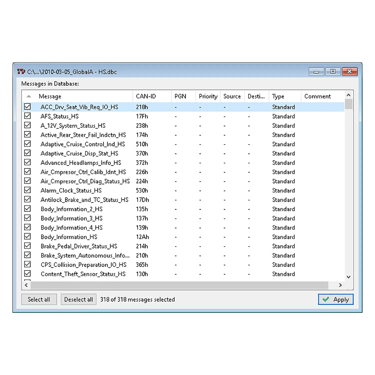 CANdb Import Add-in for PCAN Explorer 6