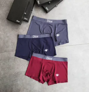 Dio Comfortable Cotton 3 In 1 Grey, Blue And Wine Briefs