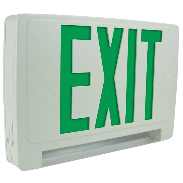 Exitronix CLED-U-WH-G2 - Revolution Series Light Bar LED Combo - Double Face - Red Exit - NiCad Battery - Remote Capable Standard - White Housing - Self Test