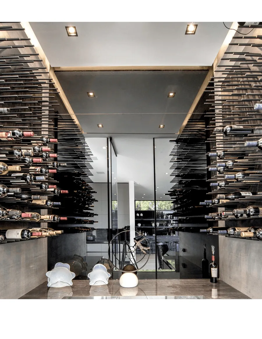 Fusion Wine Wall Panel (Cork Forward) - Dark Finish (9 Bottles)