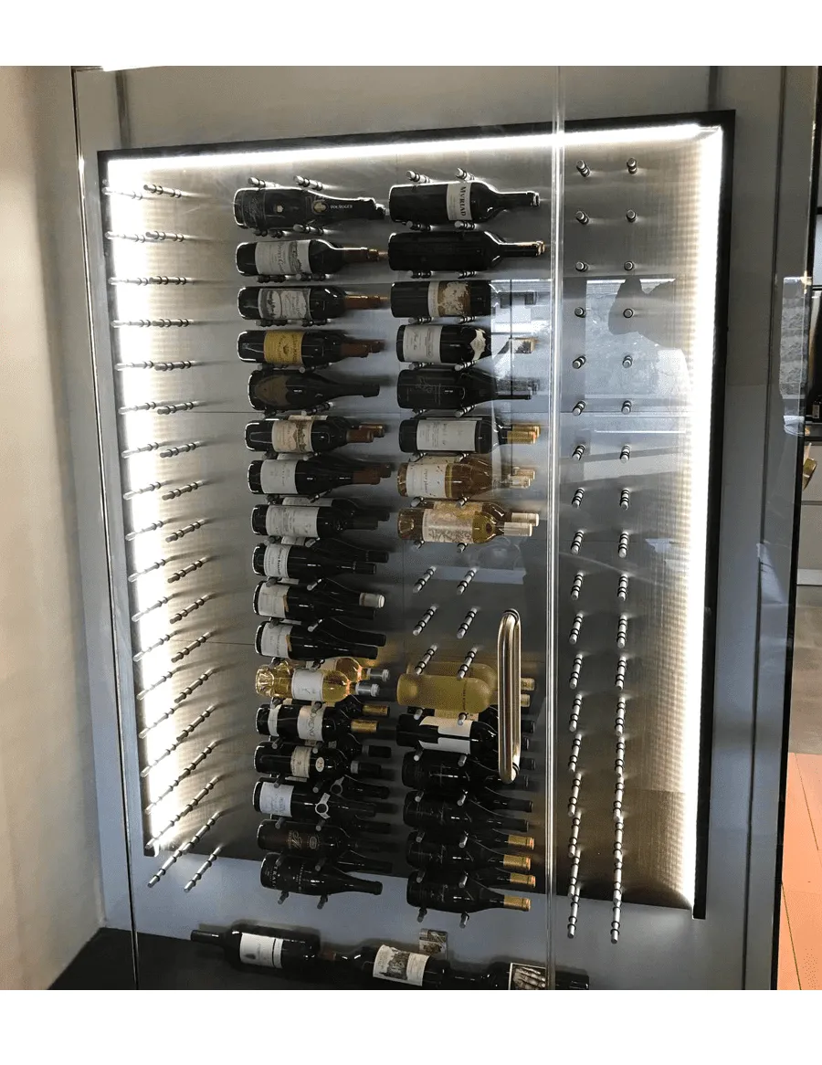 Fusion Wine Wall Panel (Label Forward) - Alumasteel (6 Bottles)