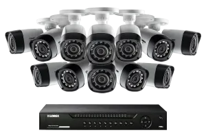 HD 1080p Surveillance Camera System with 12 Cameras
