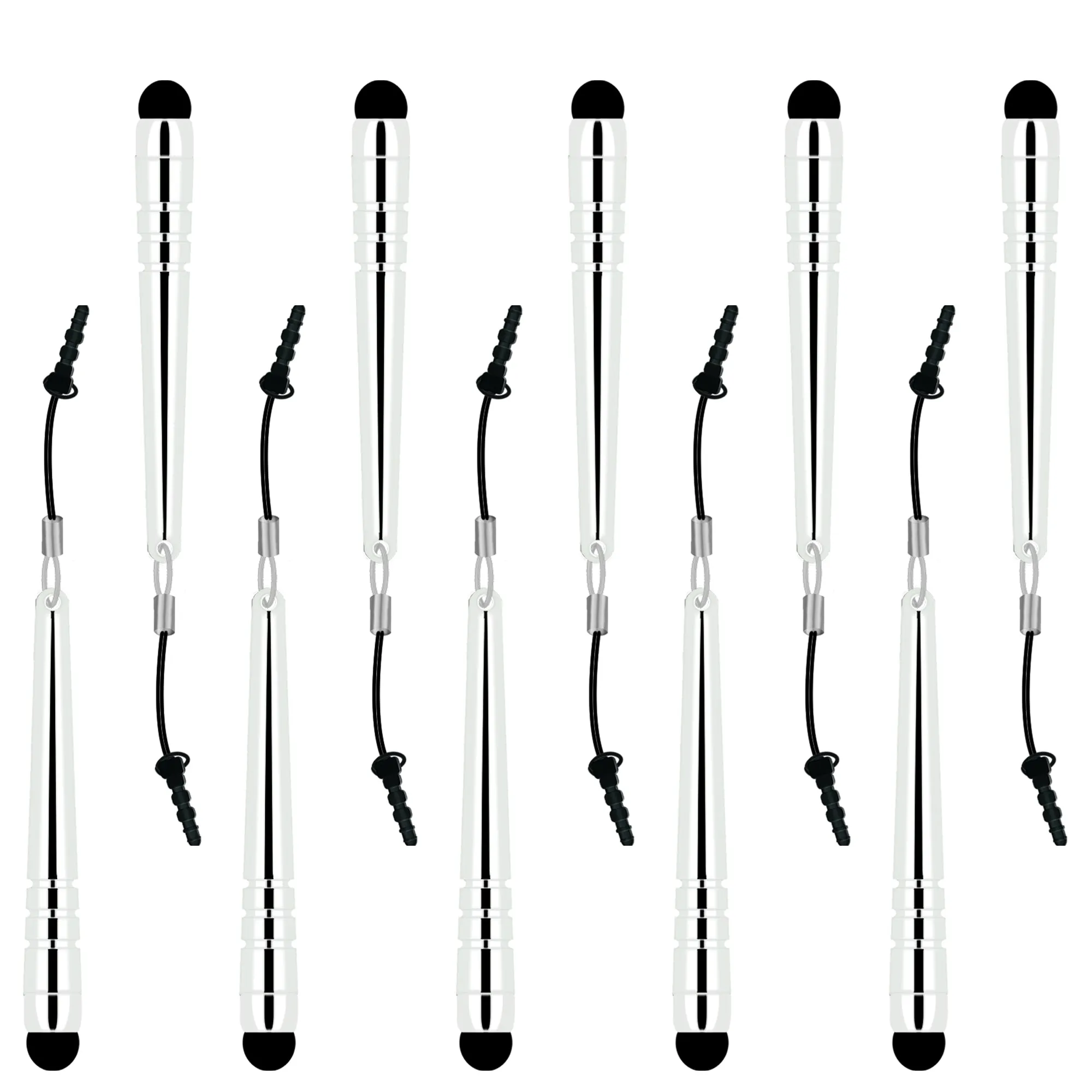 iSOUL Premium Quality 10 Pack Stylus Touch Pen With Anti-Dust Plug Cap IS-ST-984