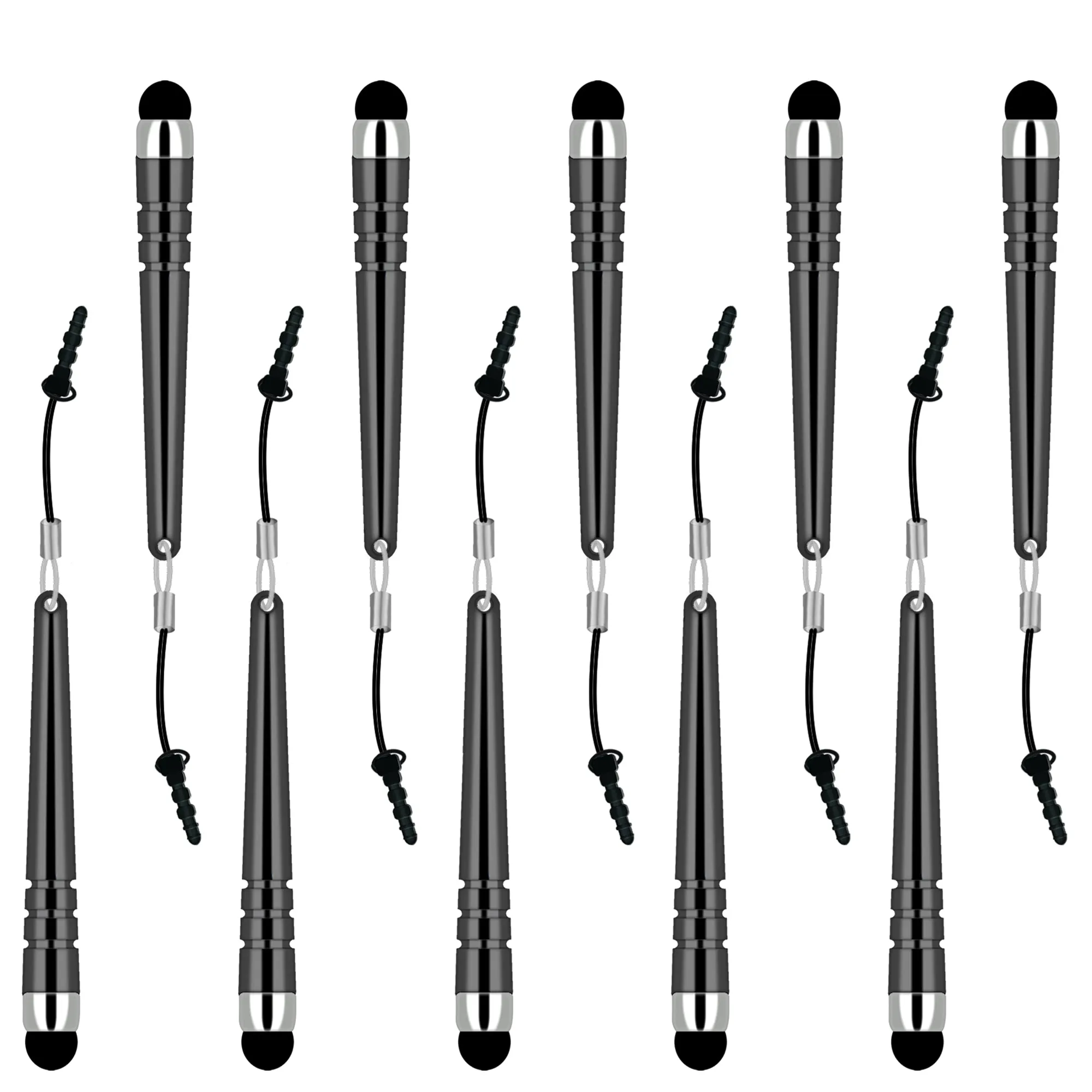 iSOUL Premium Quality 10 Pack Stylus Touch Pen With Anti-Dust Plug Cap IS-ST-984