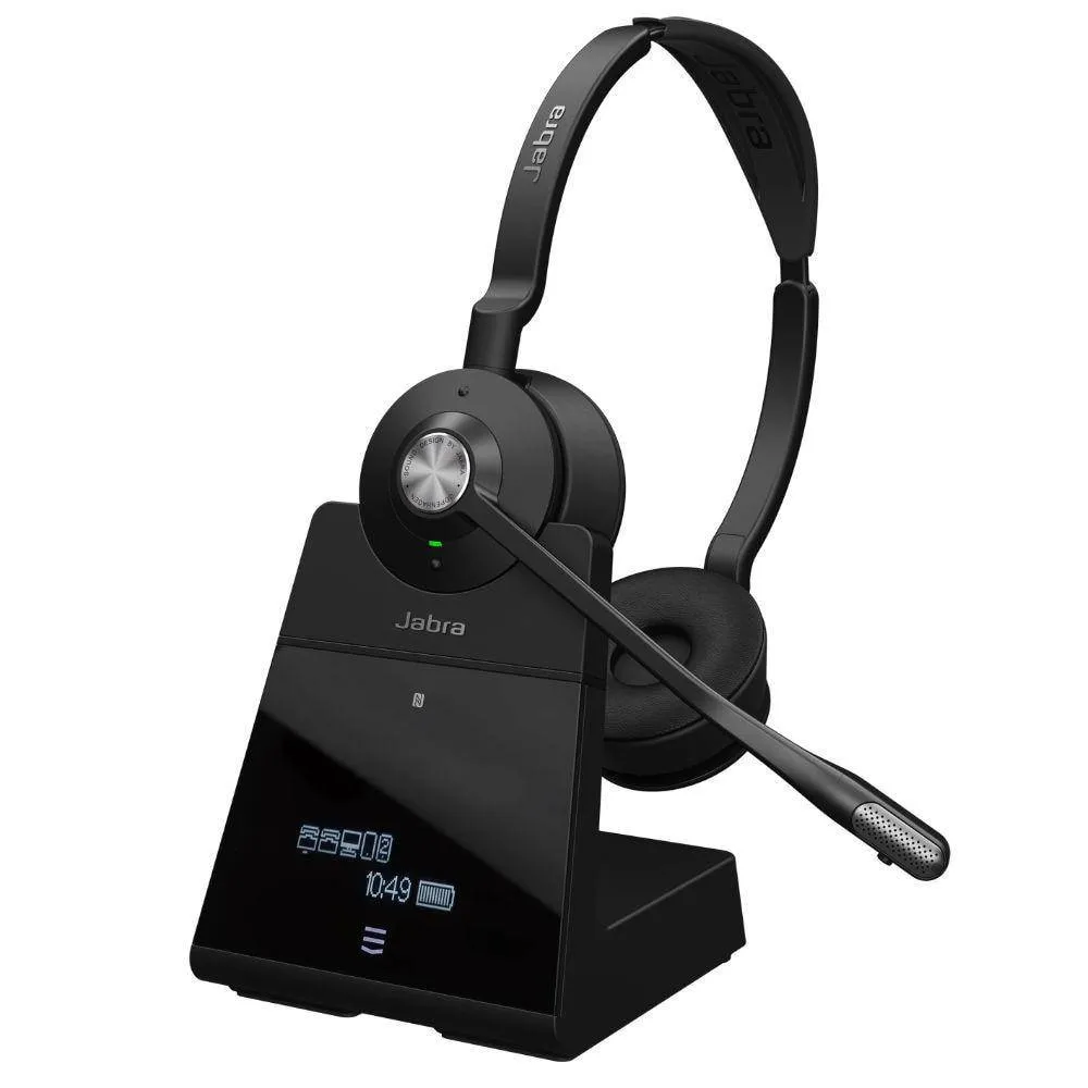 Jabra Engage 75 Stereo Wireless Noise Cancelling Headset With Charging Base 9559-583-117(2 Years Manufacture Local Warranty In Singapore)