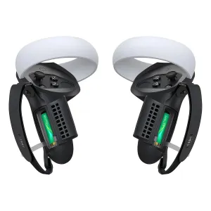 Kiwi Top Version Controller Knuckle Grips Cover - Black and White | for Quest 2