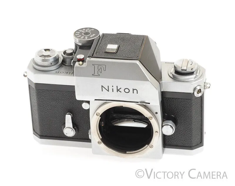 Nikon F Chrome 35mm Film SLR Camera Body -No Meter- [EXC-]
