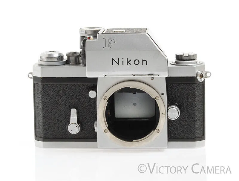 Nikon F Chrome 35mm Film SLR Camera Body -No Meter- [EXC-]