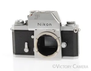 Nikon F Chrome 35mm Film SLR Camera Body -No Meter- [EXC-]
