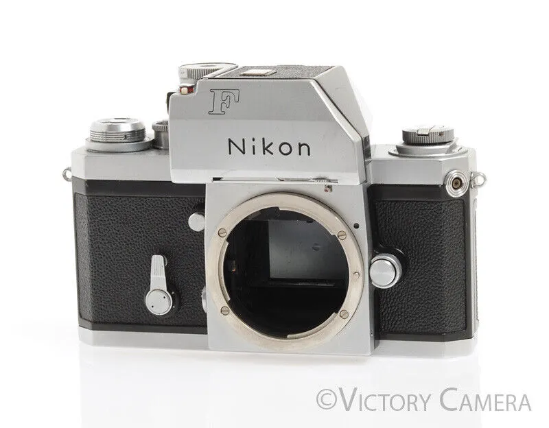 Nikon F Chrome 35mm Film SLR Camera Body -No Meter- [EXC-]