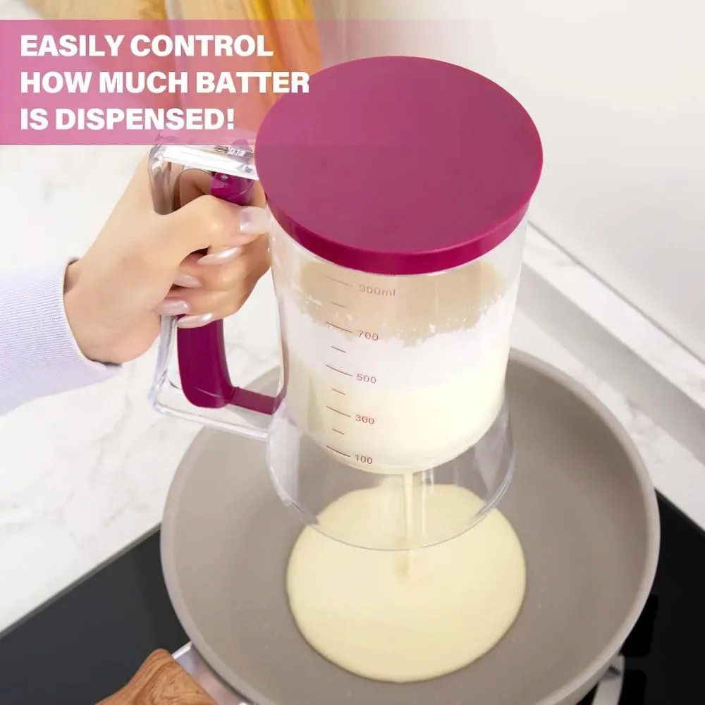 Pancake Batter Dispenser with Squeeze Handle