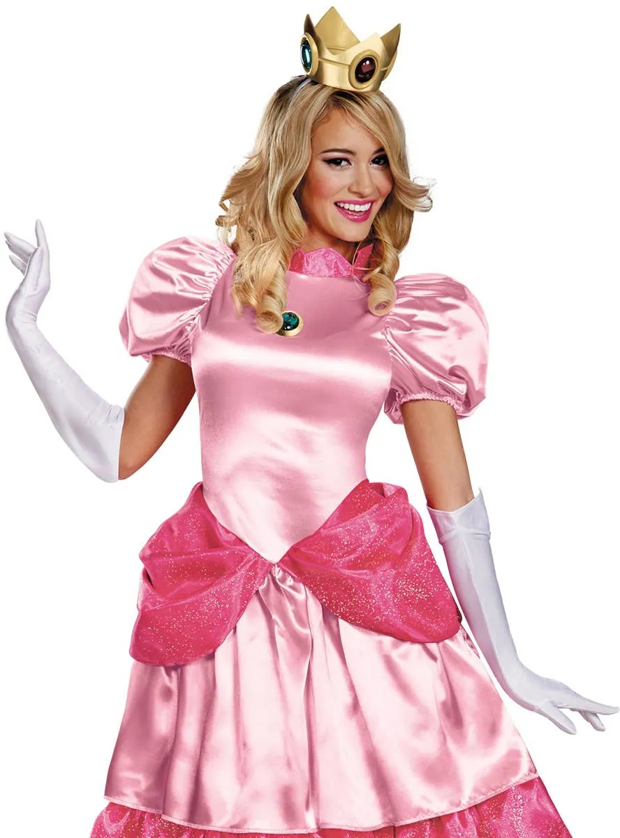 Princess Peach Womens Deluxe Super Mario Costume