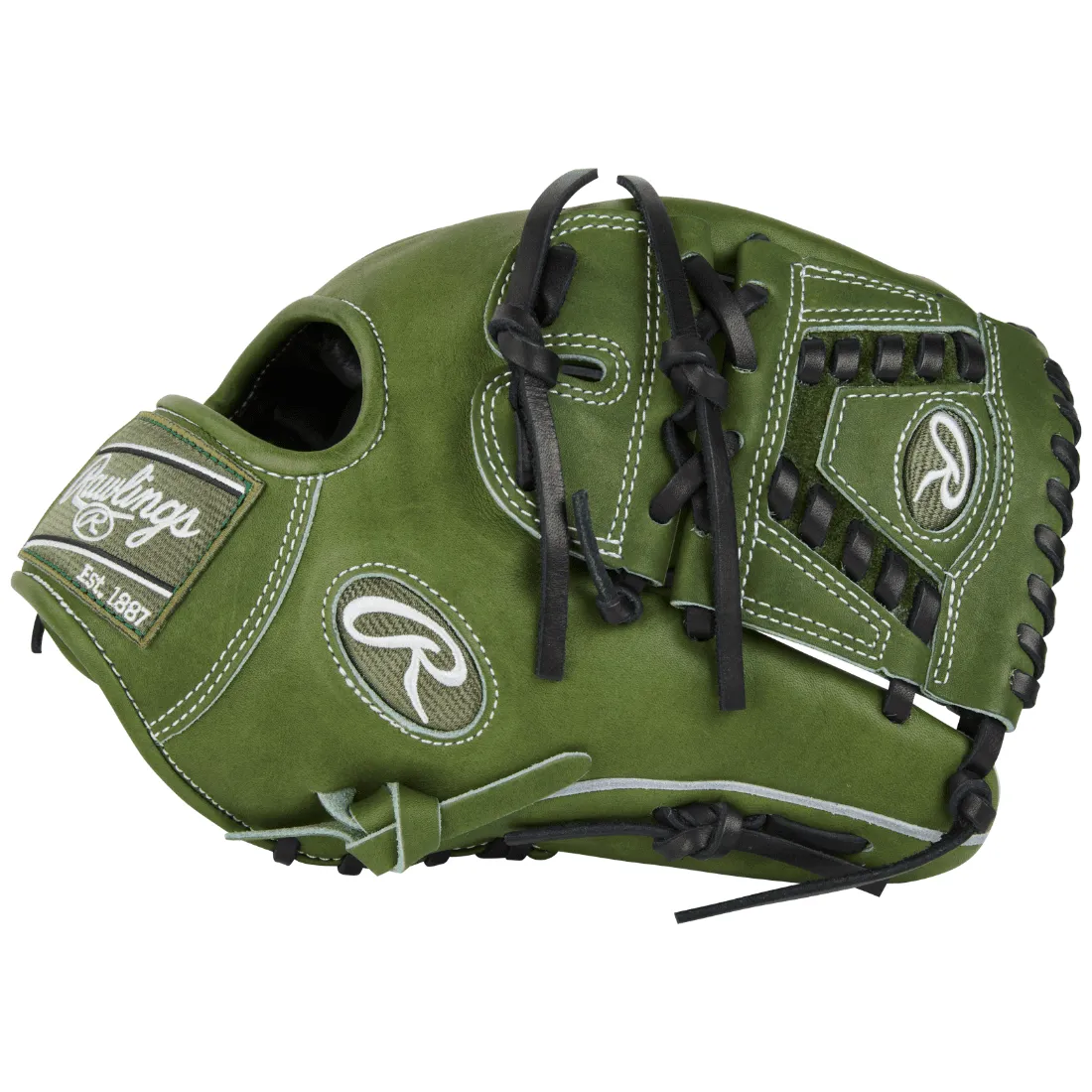 Rawlings Heart of the Hide 11.75" Military Green Baseball Glove: RPRO205-30MG