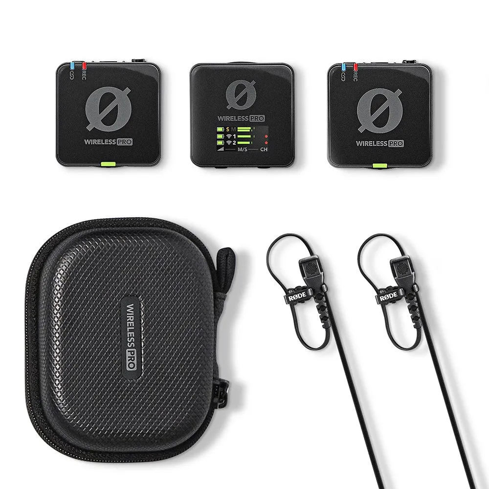 Rode Wireless PRO Dual Compact Wireless Mic System w/ Accessory Kit (Black)