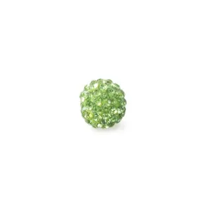Shambala Rhinestone Bead - Peridot 10mm