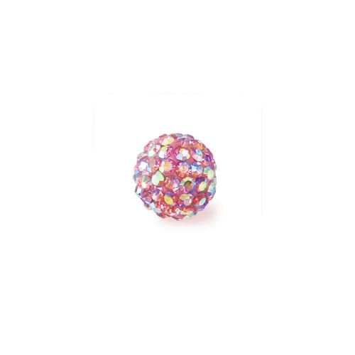 Shambala Rhinestone Bead - Pink AB 10mm