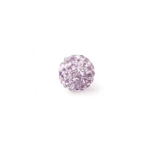 Shambala Rhinestone Bead - Pink Alexandrite (Light Amethyst) 10mm