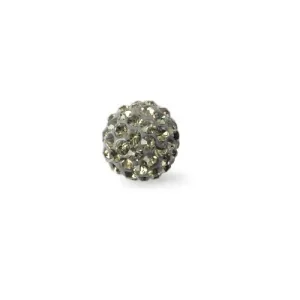 Shambala Rhinestone Bead - Smoke 10mm