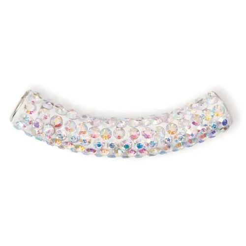 Shambala Rhinestone Tube Bead - Crystal Ab