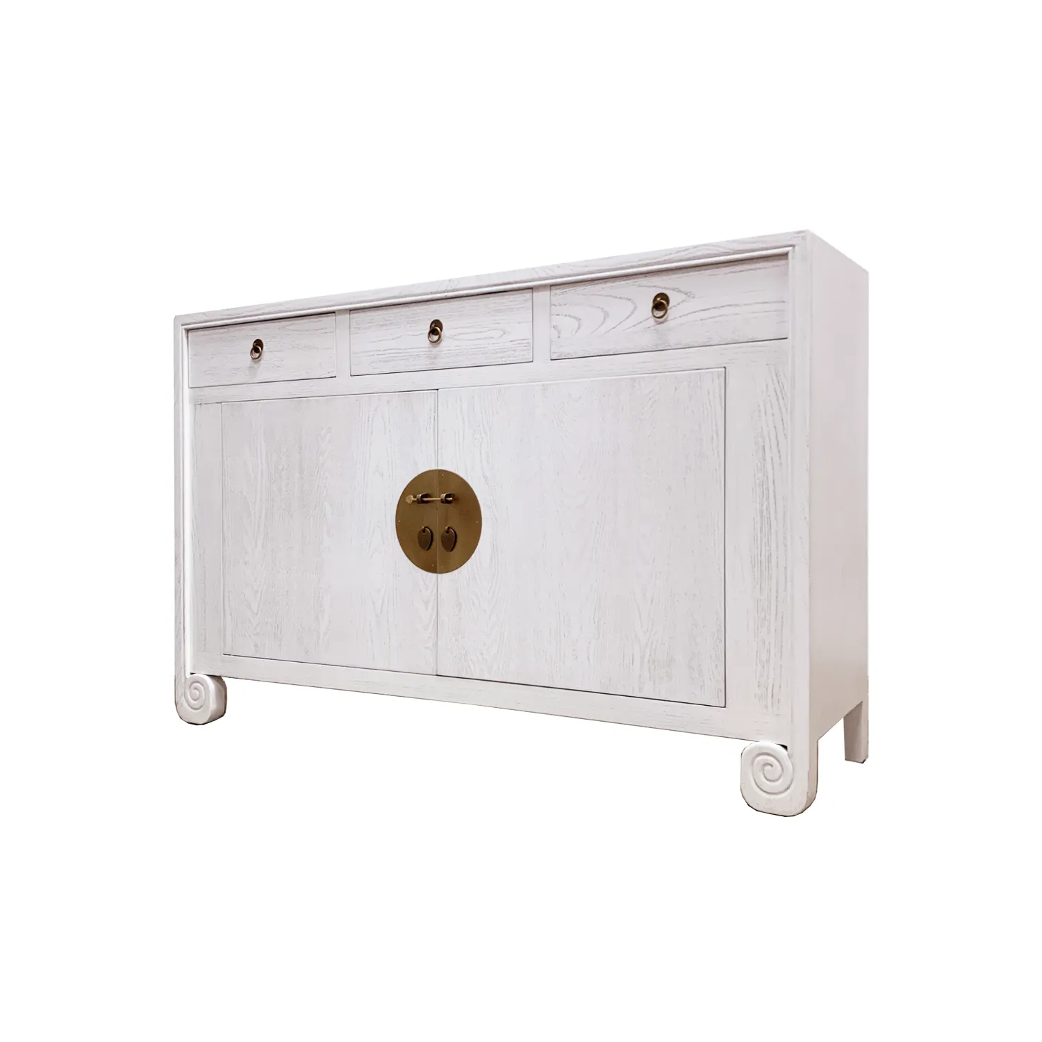 SIDEBOARD SCROLL 3DW2DR WHITE WASH MQZ-19