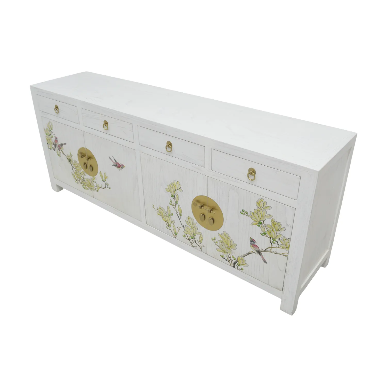 TV CONSOLE FLEUR 4DW4DR WHITE WASH MQZ-25